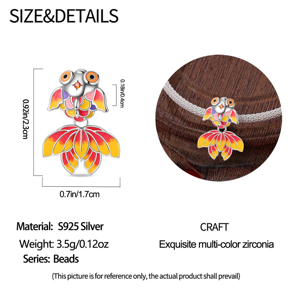 Original Charms Copper Good Luck Koi Pearl Beads Fit Bracelet Women Jewelry Making Diy Gift