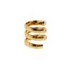 Brass Plated Real Gold Niche Fashionable Bamboo Spiral Multi-Layer Wide Version Ring Ring Ring Stacked Wearing 892