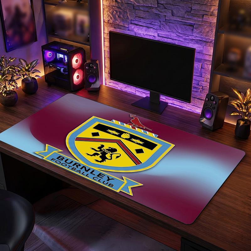Burnley Football Print Large Mouse Pad, Anti-Slip Extended Gaming Desk Mat for Office Home