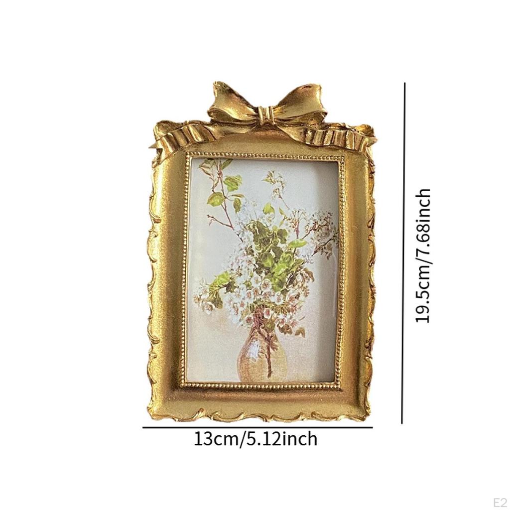 Antique Retro Vintage Resin Photo Frame, Centerpiece, Holder for Entryway, Shelf, Home Decor