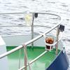 Hook-On Hanging Cup Basket Pack of 4 for Boats Motorhomes and Vehicles, Plastic Open Frame Drink Rack Storage Plus