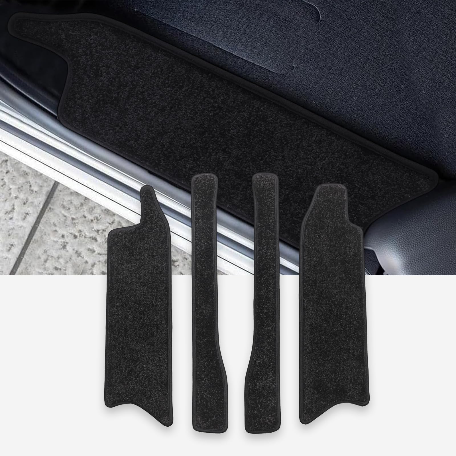 

Honda NBOX N Box JF5 JF6 Эксклюзивный коврик для боковой подножки Боковая подножка Коврик для подножки N Box Октябрь 2023 - настоящее время Предотвращает износостойкость Автотовары Черный Комплект из 4 шт.