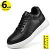 Men's Lift Oxford Shoes Elevator Chunky Sneakers Height Increase 6cm Unisex White Plus Size 36-44