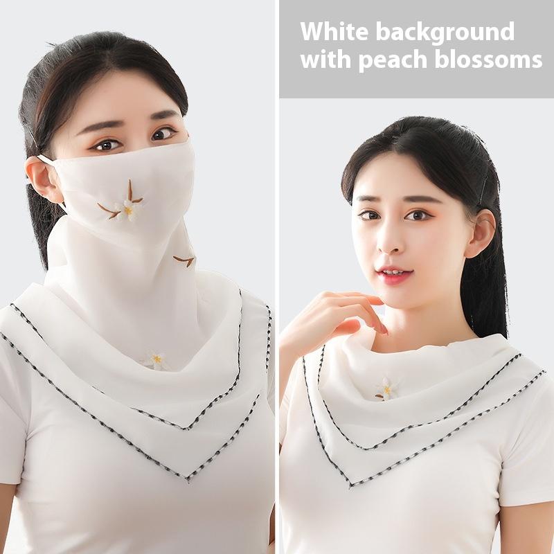 

Scarf Hiking Outdoor Unisex Sun Uv Protection Neck Scarf For Women Ice Silk Mask Face Cover Sunscreen Veil Triangular Scarf A10