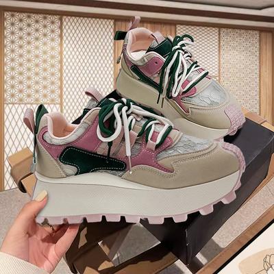 Frauen Casual Turnschuhe Mode Neue Bunte lace up sport schuhe frauen Freizeit Vielseitig Dicke sohle vulkanisierte schuhe herbst