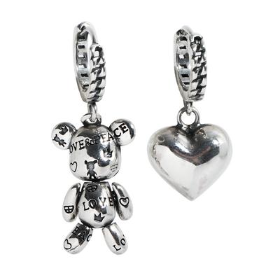 Prevent Allergy LOVE Heart Bear σκουλαρίκια για γυναίκες ζευγάρια Μοντέρνα Κομψά Δώρα κοσμημάτων για γαμήλια δεξίωση