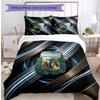 Set Biancheria da Letto Stampata Calcio Argentina 3 Pezzi Copriletto Traspirante Accogliente come Regalo per Inaugurazione Casa o Festa