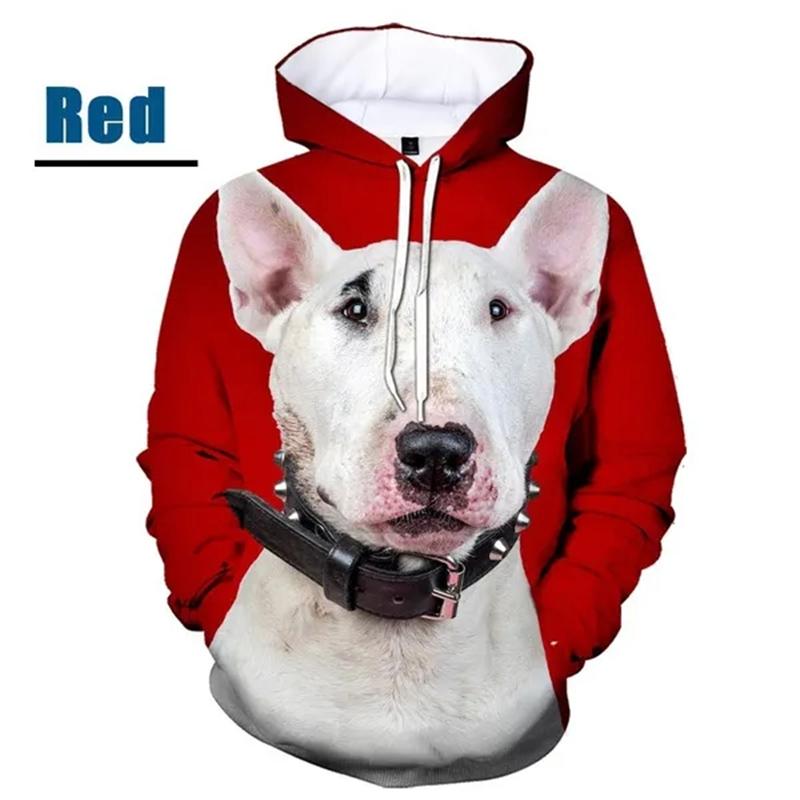 New Fashion Bull Terrier 3D Printed Men And Women Hoodies Clothing Casual Dog Bull Terrier Long Sleeve Streetwear Tops Hooded