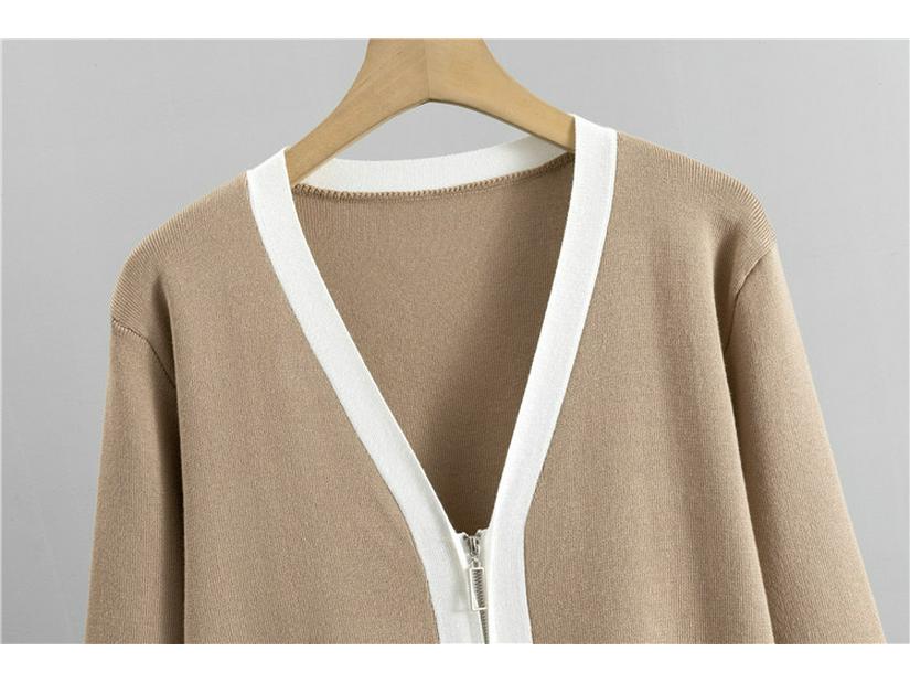 European Trend Women's Three-Piece Set: Knit Cardigan, Camisole, and Wide-Leg Pants