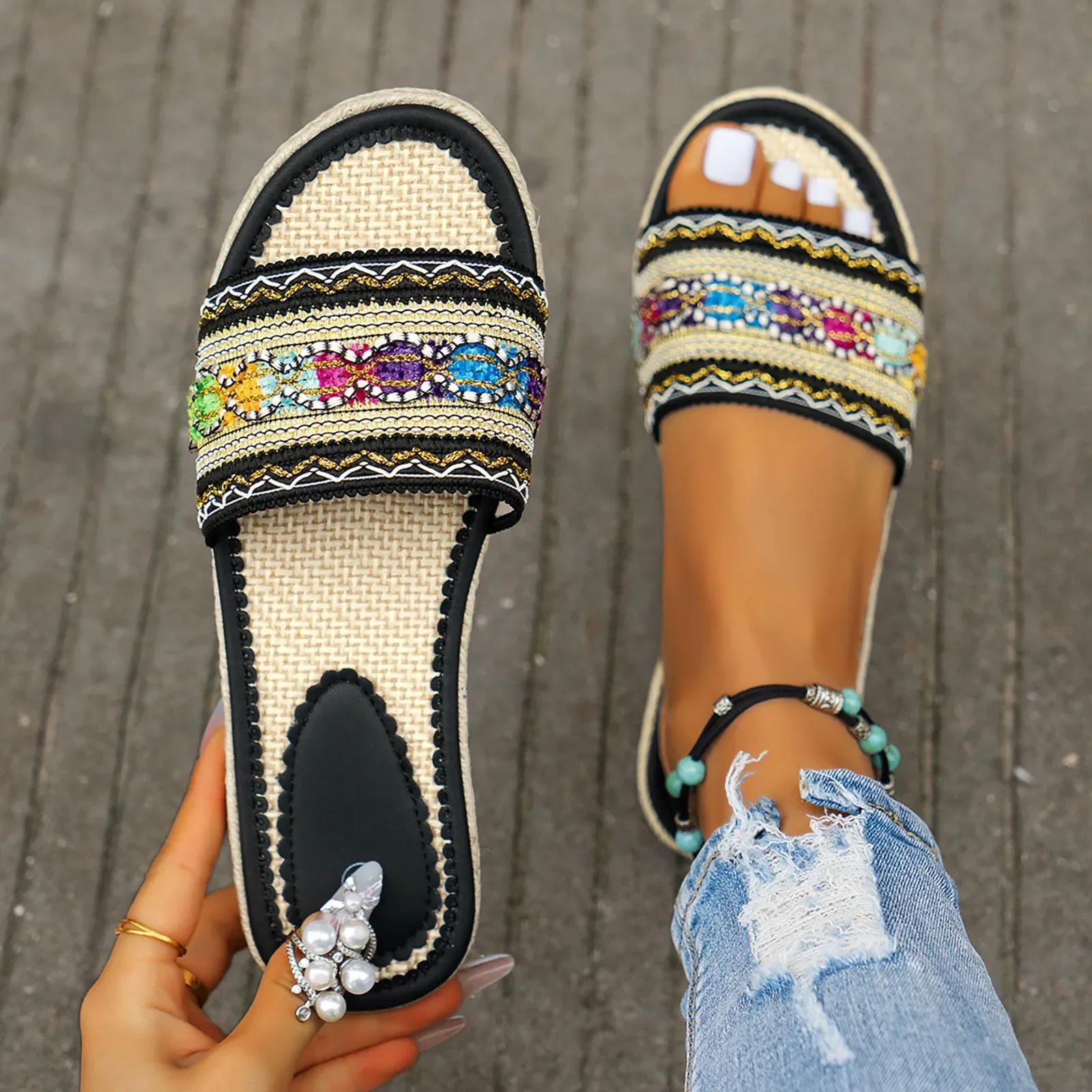 

Тапочки-сапожки для женщин, летние, повседневные, с открытым носком, со стразами, на плоской подошве, с мягкой подошвой, на высоком каблуке для женщин 43 чёрный