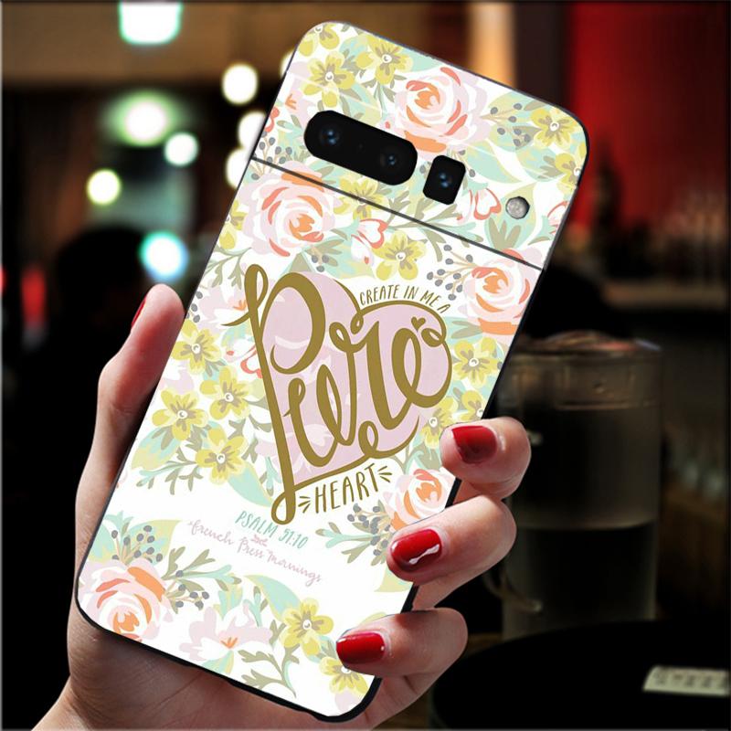 

Phone Case For Google Pixel 10 9 Pro XL 9A 8 7 6 Pro Pixel 8A 7A 6A Pixel 8 7 6 5 Bible verse Philippians Jesus Christian Flower Google Pixel 5