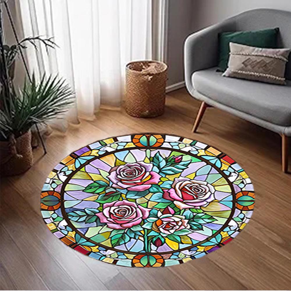 1pc home carpet colorful tulip design rug non slip office decor gift living room bedroom