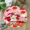 1pc Princess Strawberry12 Carpet, Round Rug, Comfortable, Suitable for Entryways, Living Rooms, Office, And Bedrooms, Christmas Decoration