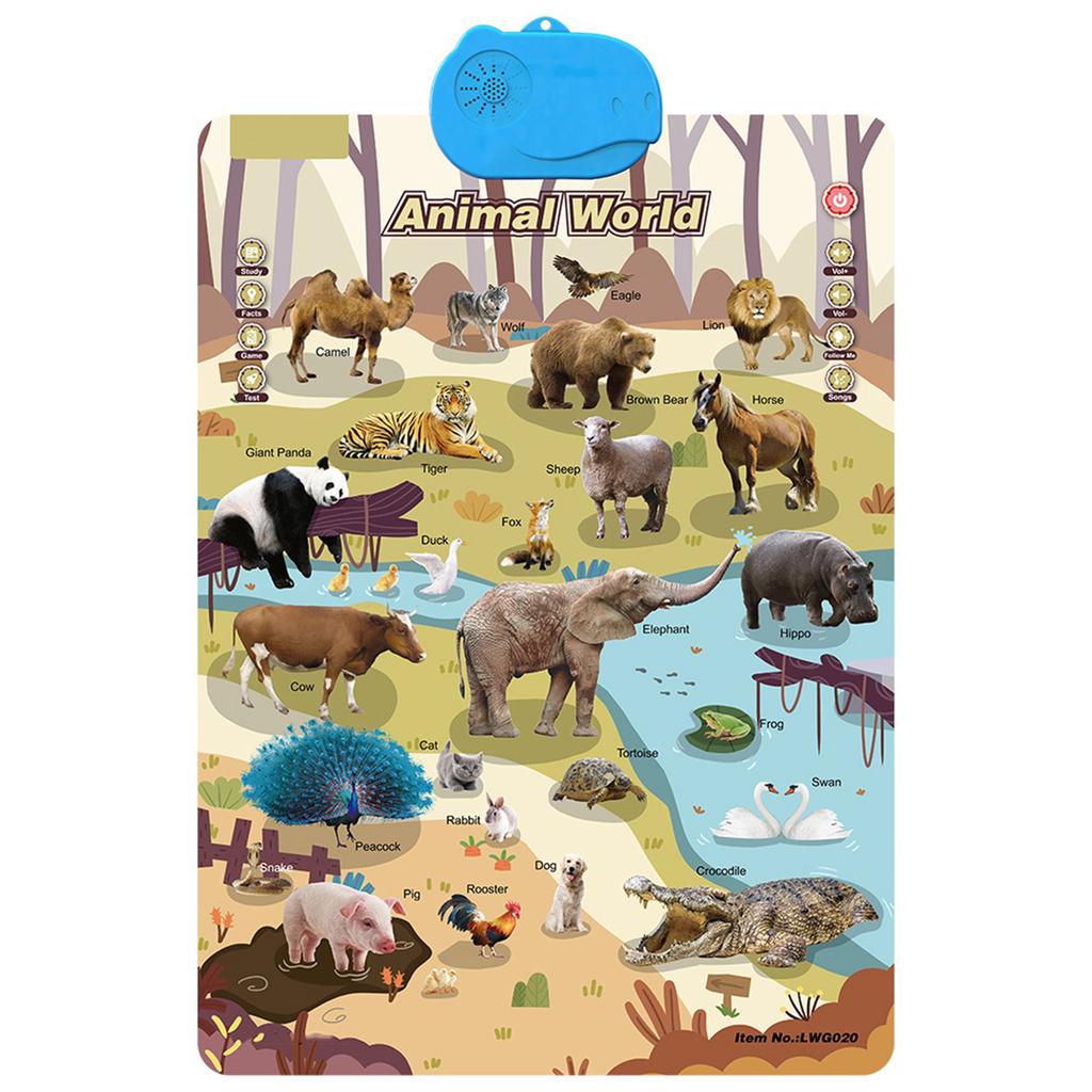 Diagramă de perete interactivă vorbitoare pentru copii Jucărie educativă pentru băieți și fete cu vârsta între 3-6 ani Jucărie distractivă pentru cogniție Alimentată cu baterii