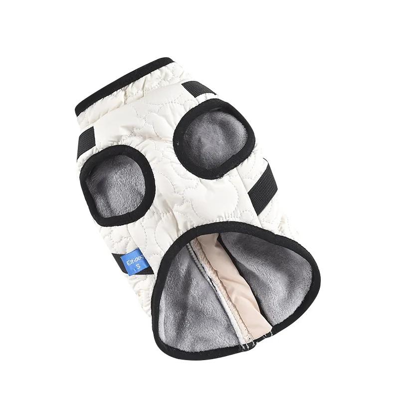 Pet Traction Teddy Bear Head Hrudník Back Coat Malý a středně velký pes pro mazlíčka Větruodolný a teplý podzimní a zimní bavlněný kabát