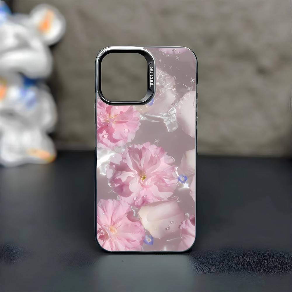 Flowers In Water Phone Case For IPhone17 16 E 15 14 13 12 11 Pro Max Case 14 15 Plus 17 Air Black Matte Shockproof Hard Cover
