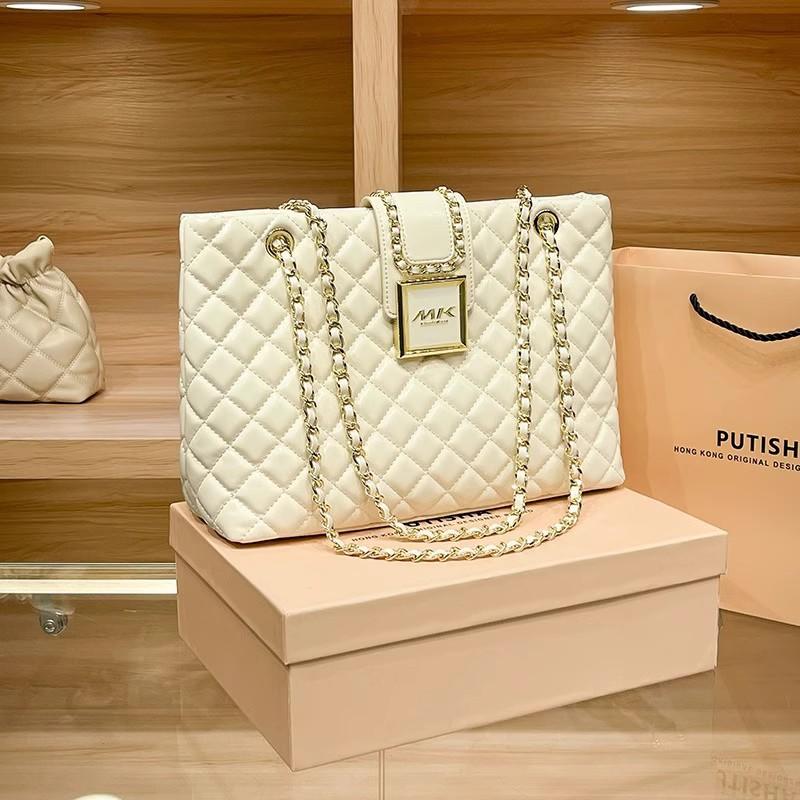 

Сумка-цепочка из натуральной кожи с ромбовидной сеткой для женской летней новой модной сумки, большая вместительная сумка, сумка через плечо, большая сумка