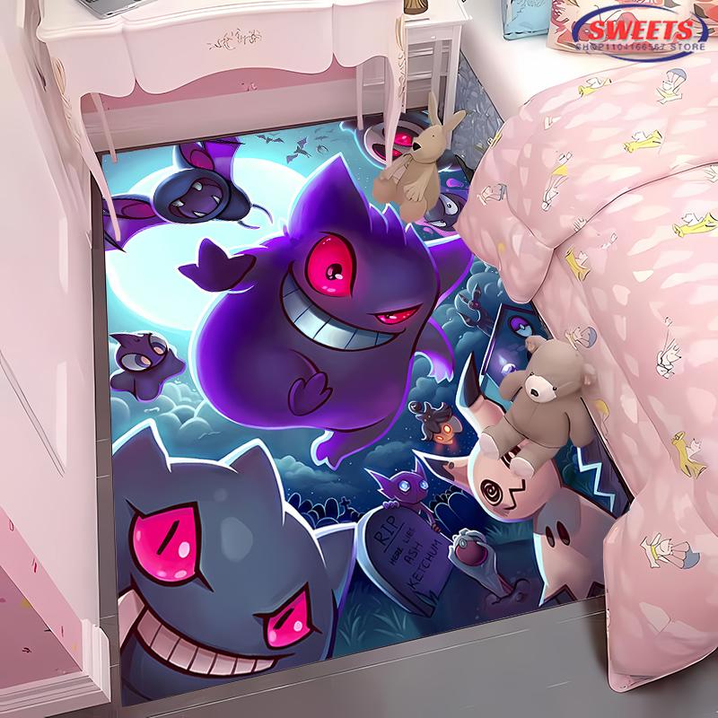 New Arrive! Pokemon Gengar Cartoon Carpet,Rug for Living Room Tapete for Bedroom Sofa Doormat Decor Non-slip Floor Mat Potdemiel