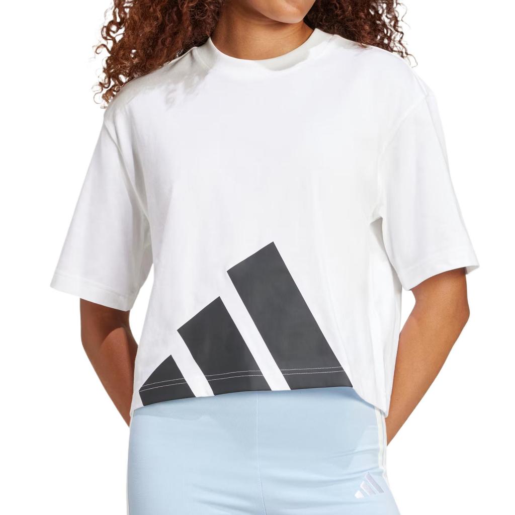 adidas Essentials Comfortable Soft Breathable Loose Short Sleeve Drop Shoulder T-Shirt Women Tops White JG8737