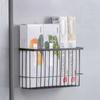Household Bathroom Storage Basket Iron Wire Cling Film Storage Rack  Food Storage