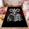 Dark Baphomet Grimoire Pentagram Patterned Rug Durable Stainresistant Easyclean Carpet For Bathroom Kitchen Home Decor Valentine'S Day Gift