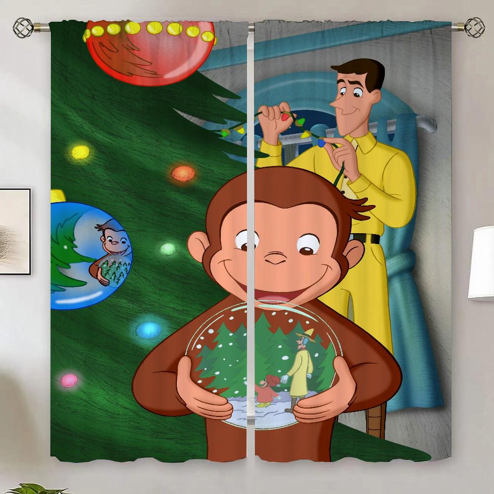 Curious George Window Blinds Blind Shade Curtain for Quarto Curtains for Kitchen Tulle In Kitchen Blackout Curtain 100% Shades