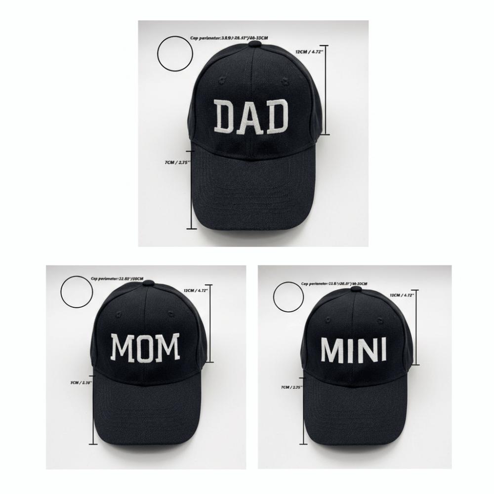 Fashion Cotton DAD MOM MINI Embroidery Caps Adjustable Vintage Parent-Unisex Baseball Hats Breathable Leisure Sport Visors Cap