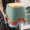 Kids Low Stool with Handle Stackable Heavy Duty Non-Slip Lightweight Footstool Home Living Room Bathroom Kindergarten Toddlers Step Stool