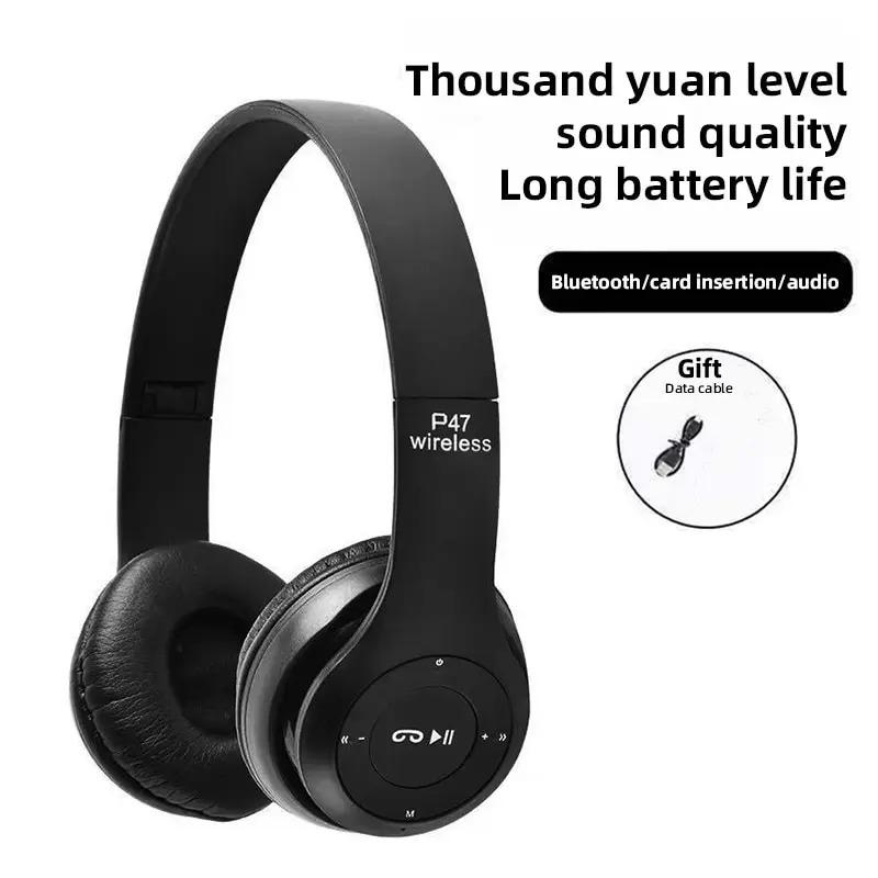 P47 Wireless Headphones Bluetooth Noise Canceling Handsfree Headset Earphone for iPhone Huawei Samsung S22 Mobile