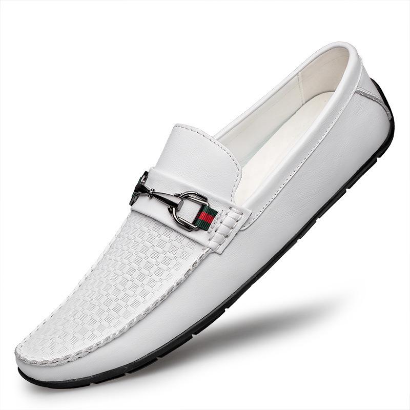 Autumn Soft Cowhide Slip-On Casual Shoes - Versatile Driving Loafers 45
