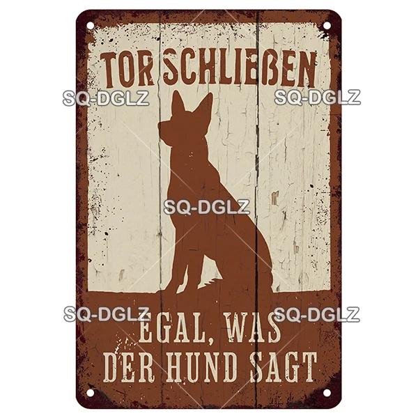 Warning Vintage Metal Sign Beware of Dog Tin Sign Shop Metal Plaque Decoration Plate Decor For Pub Bar Wall Decor Poster Gift