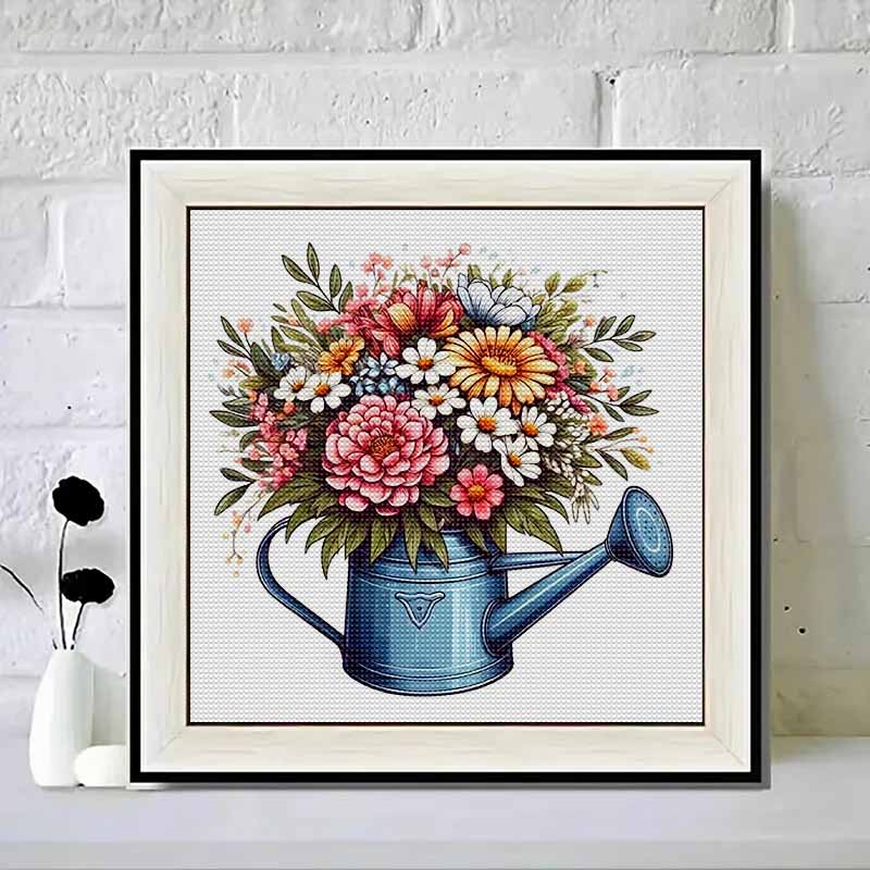 New Arrival 5D DIY Full Circle Diamond Painting "Pot Flower" Embroidery Cross Stitch Home Decor Gift