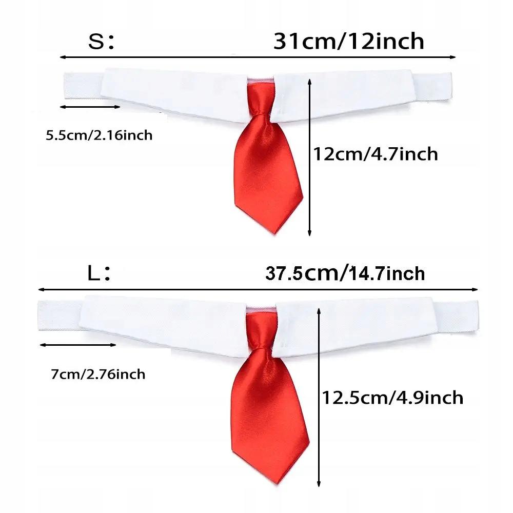 Tie For Dog Cat Universal Velcro Elegant Wedding Outfit Size S