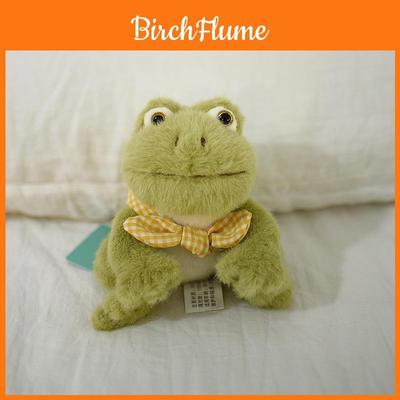 Plush Frog Toy With Tongue Out And Leaf Umbrella For Kids Gift And Collectors Item