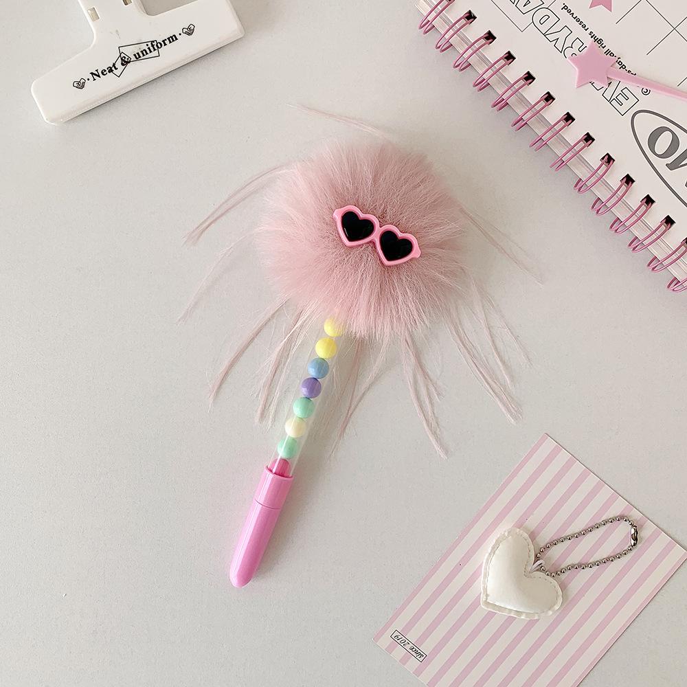 Funny Kawaii Design Ballpoint Pen for Kids Boy Girl Cartoon Plush Creative Design Writing Pen 0.5mm Blue Ink Scrapbook Pens