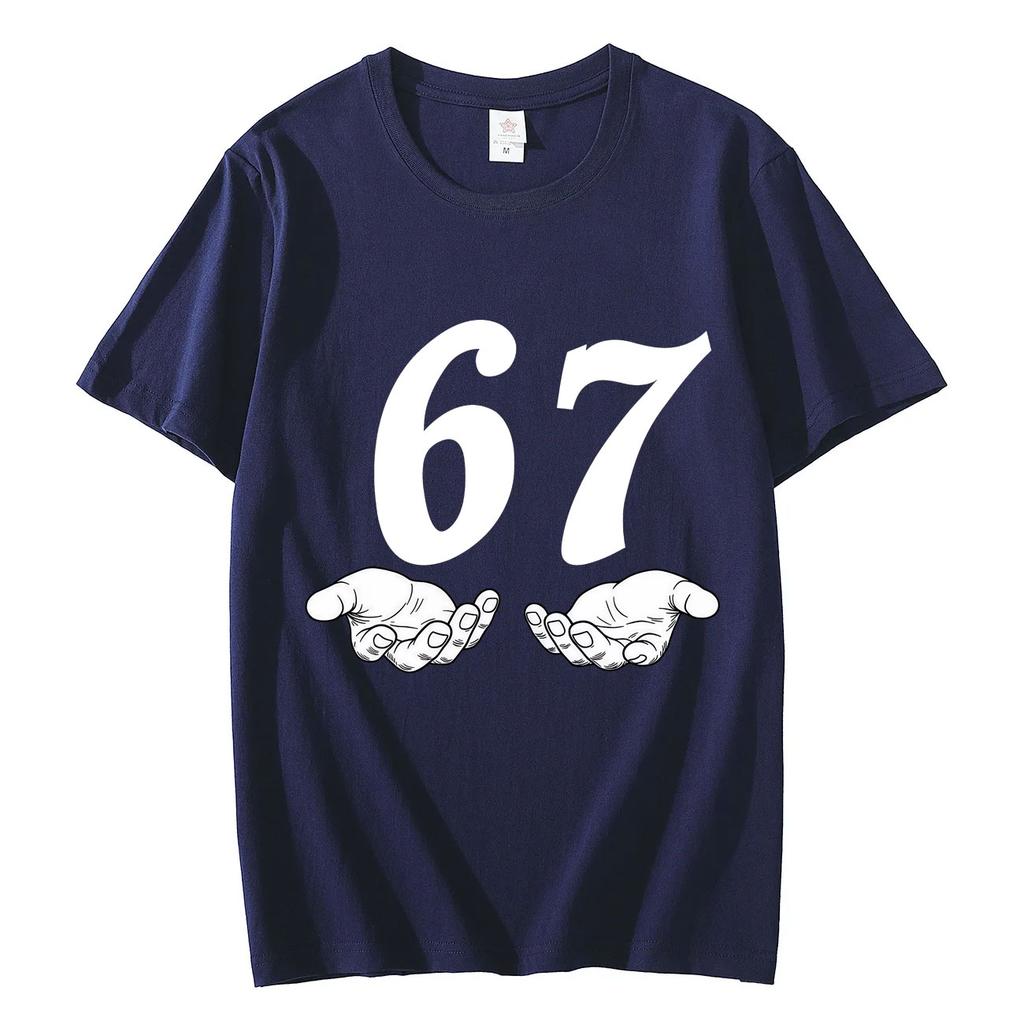 Six Sept 6 7 Meme Mains Drôles T-shirt Tendance High Street Mode Manches Courtes T-shirts Hommes Femmes Vêtements Coton T-shirts