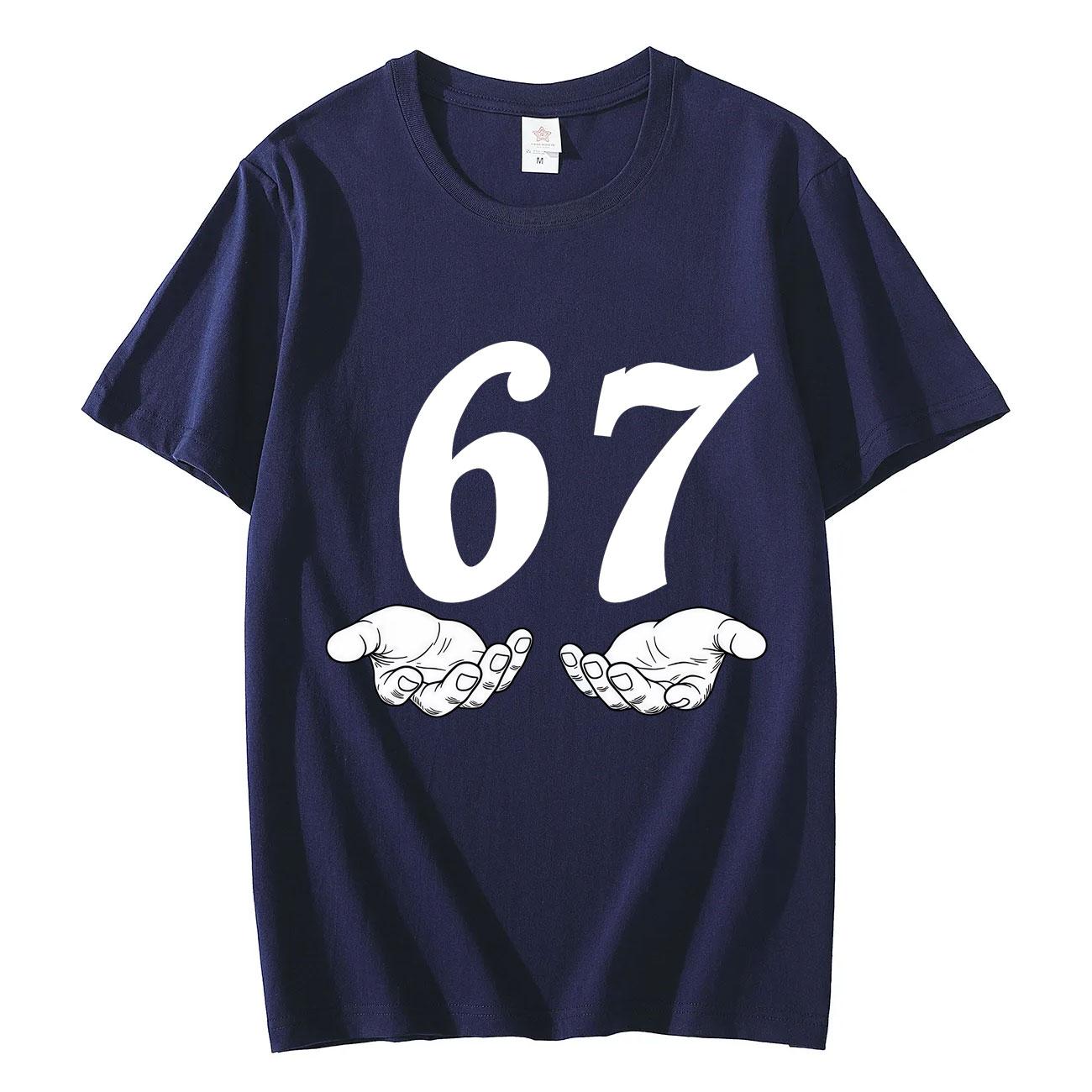 

Six Seven Meme Funny Hands T-shirt High Street Trend Fashion Short Sleeve T-shirts Men Women Clothing Casual Cotton T Shirts 3XL