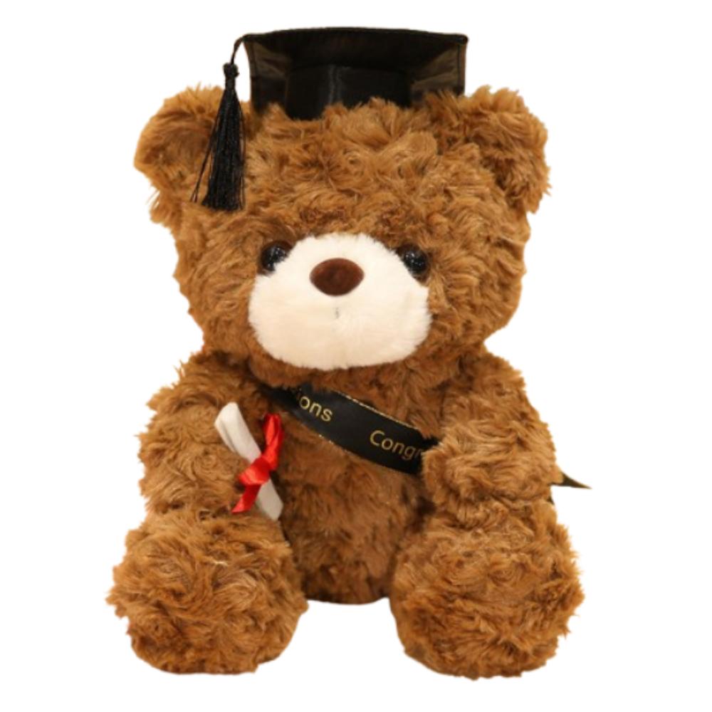 23/28cm Bachelor Bear Plush Toy Cute Bear Animal Doll Doctor Cap Graduation Bear Doll  Party Favors