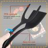 New 2 In 1 Grip Flip Spatula Tongs Egg Flipper Spatula Nylon Non Stick Coating Pancake Fish French Toast Omelet Making Tool
