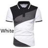 Trendy Short Sleeve Polo Shirt with Half-Zip, Houndstooth & Striped Details