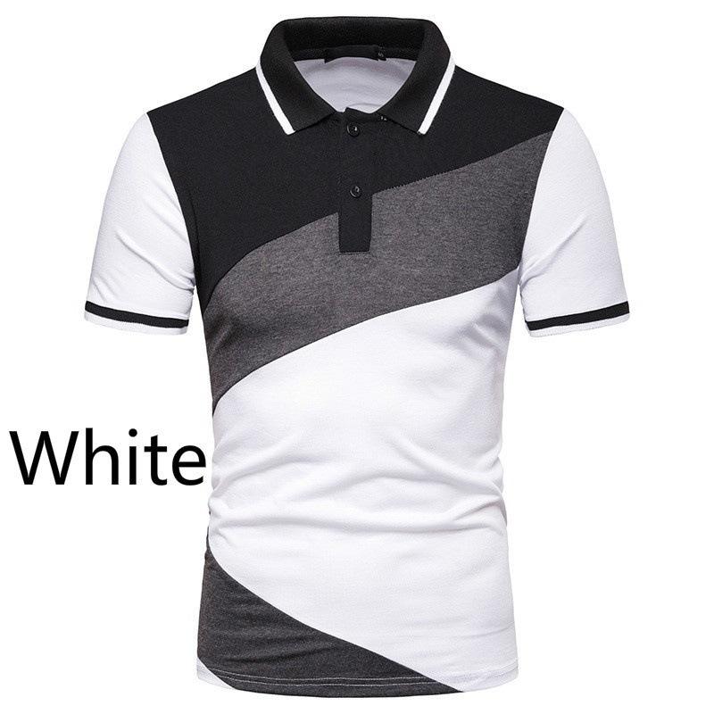 Trendy Short Sleeve Polo Shirt with Half-Zip, Houndstooth & Striped Details