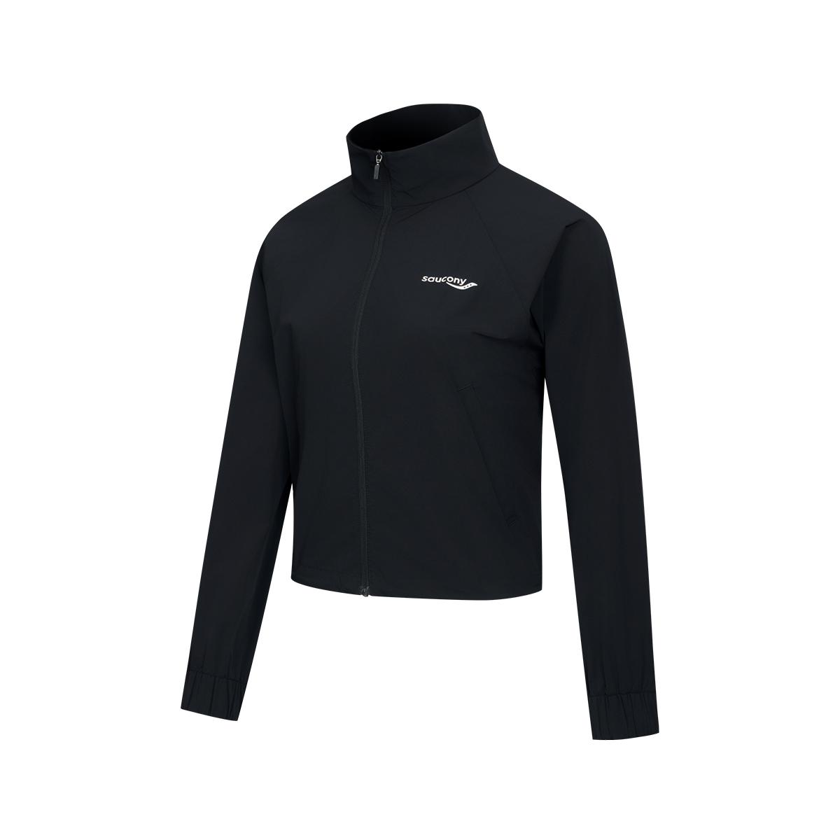 Saucony Stand Collar Zip Long Sleeve Jacket Women jackets SA1260WJ52L-BK001 XS