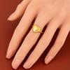 Colorfast Heart-Shaped Titanium Steel Open Ring for Women