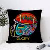 Ball Sports Doodles Cushion Cover Eco Linen Pillow Case DoubleSided Print Breathable Durable Zipper Home Decor Gift