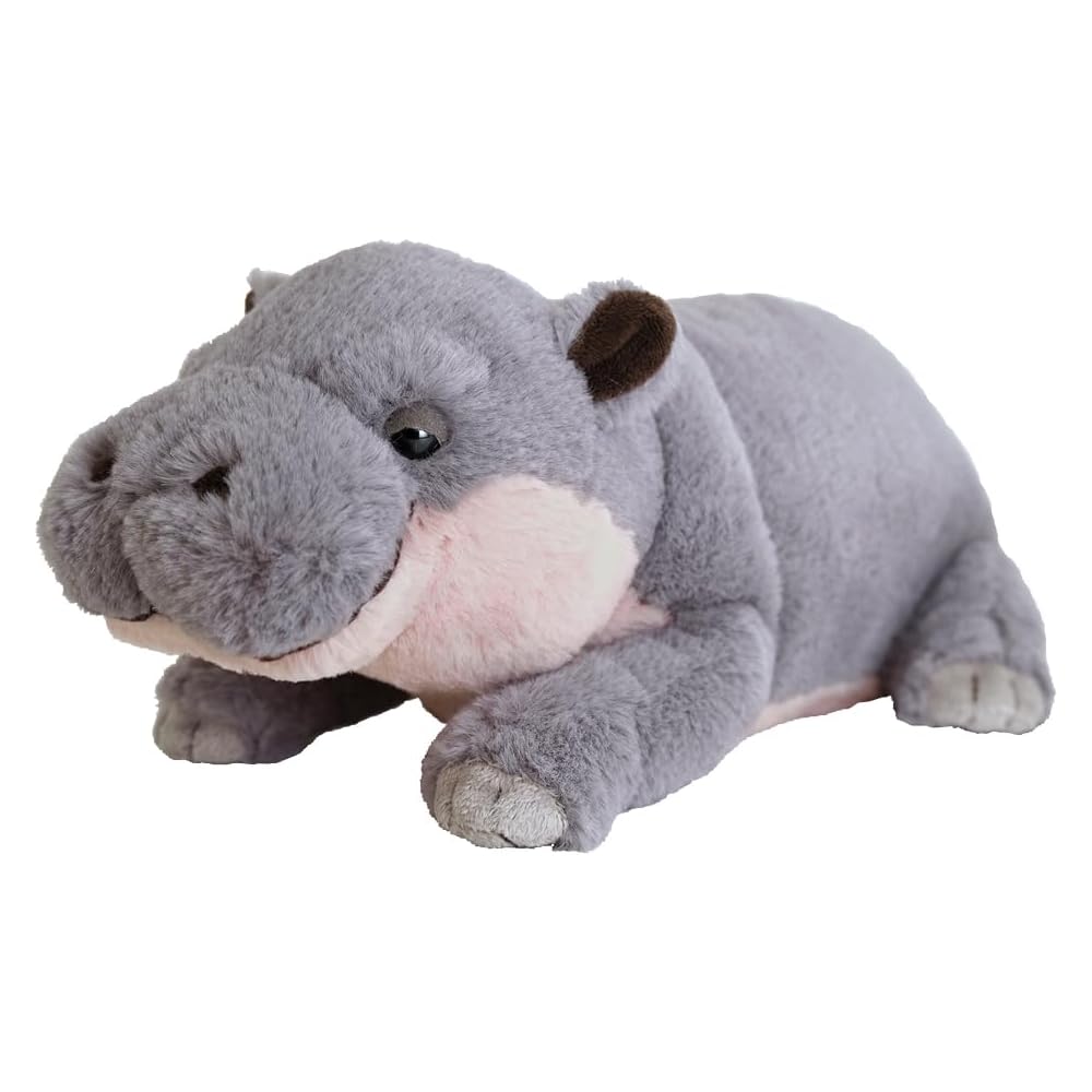 Sunlemon Plush Hippo Toy 21x12x34cm Cute Animal Stuffed Figure