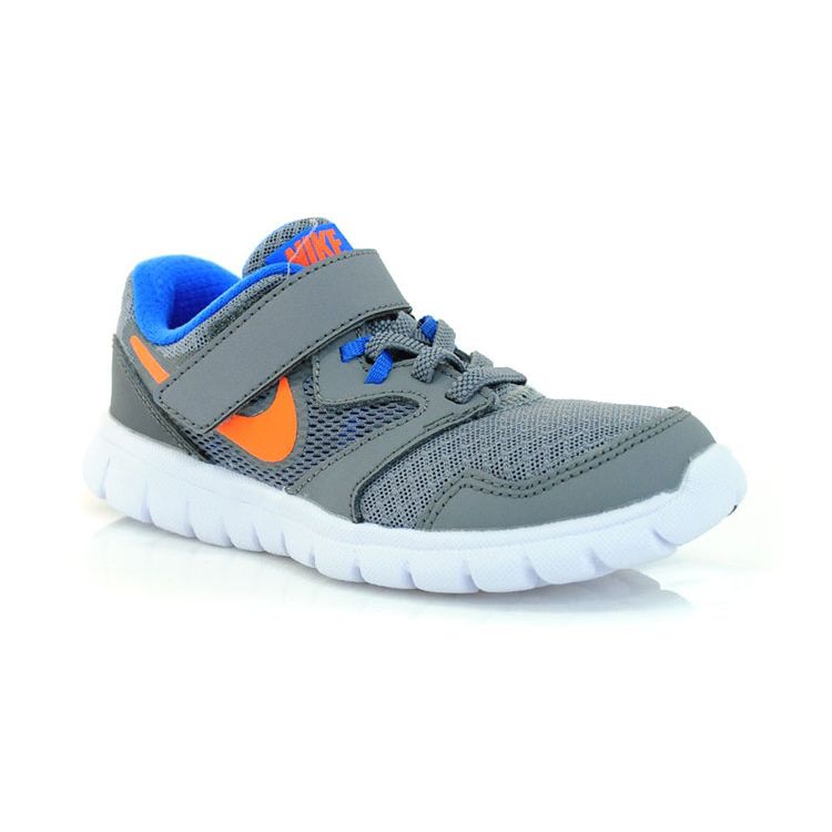 Nike Flex Experience 3 Non-Slip Shock Absorption Durable Low-Top Kids Running Shoes Kids Sneaker Gray Blue 653702-004