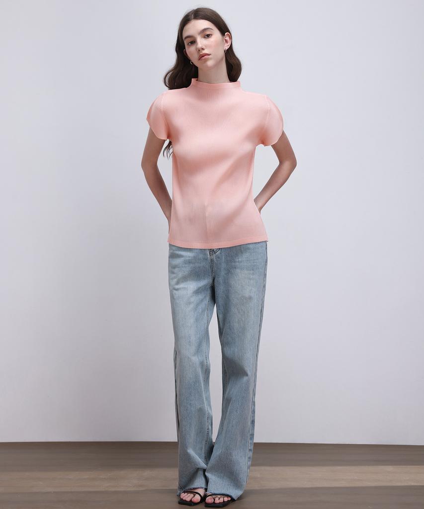 PLEATSMOOD Lao Pleats Half-Neck Top