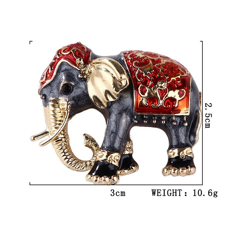 Creative Lovely Enamel Elephant Animal Brooch for Women Man Pins Clothes Backpack Accessories Jewelry Gifts