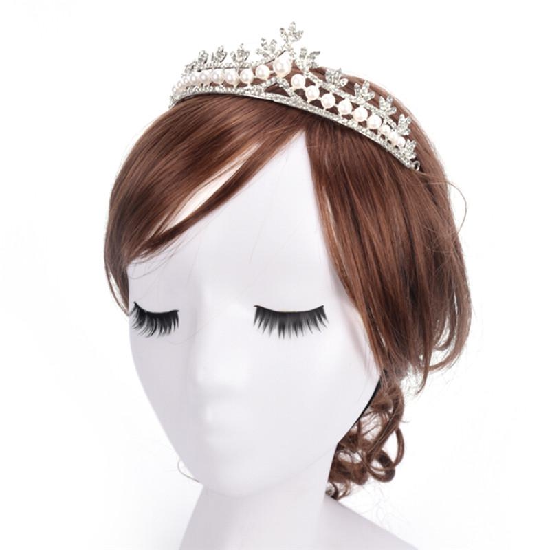 Tiara Hair Band Bridal Pearl Princess Prom Crown Headband Wedding