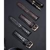 BINLUN Genuine Leather Watch Band with Crocodile Pattern, Quick Release, Replacement Strap for Men and Women, 18mm, 19mm, 20mm, 21mm, 22mm, Breathable